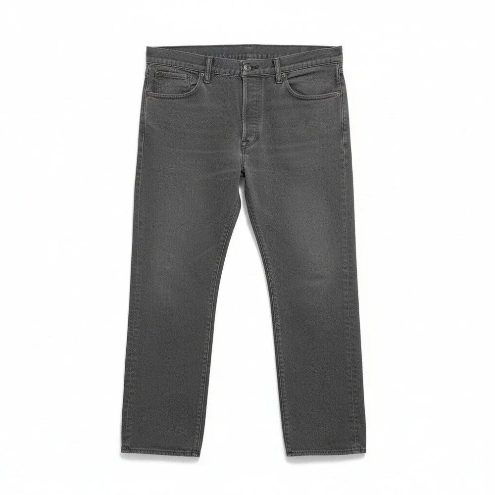 Levis 501 Original Fit Grey Straight Leg Button Fly‎ Denim Jeans, Men's W38 L32